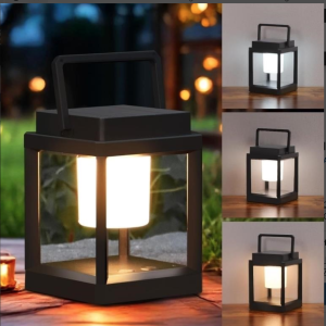 1 Outdoor Table Lamp Touch Control, Waterproof Solar- new in box
