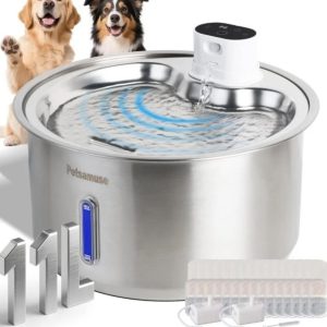 2.8Gal/11L Cordless Dog Water Fountain for Large