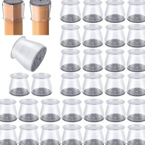 32 Pcs Chair Leg Floor Protectors - Silicone Felt