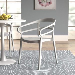 Amazon Basics White 2 Curved Back Dining Chairs