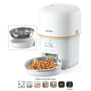 Auto pet feeder large pet food dispenser 180 days Battery