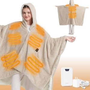 Bedsure Cordless Wearable Heated Blanket beige - Fluffy new in box