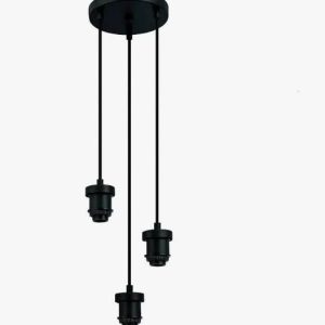 Black Westinghouse Lighting 6346714 Three-Light Black Pendant Kit