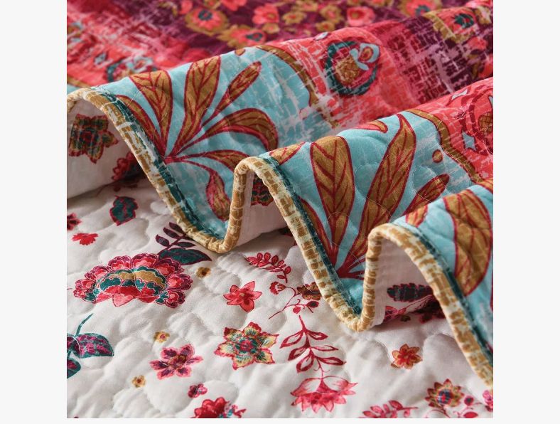 Boho Style Queen Quilt Set Reversible Bohemian - new - Image 5