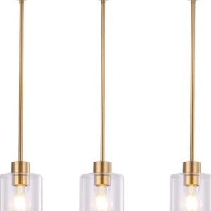 Brass Pendant Lights Kit - 3x 12"/4" (3 Pack)- new in box