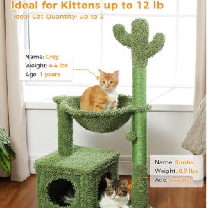 Cactus Cat Tree 40" Cat Tower, Green- new in box