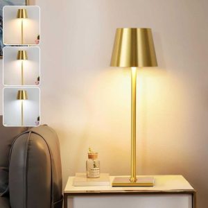 cordless table lamp gold - new in box