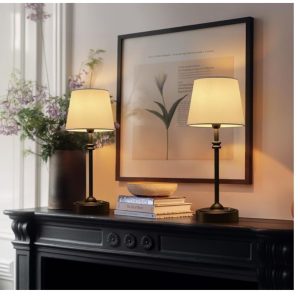 Cordless(USBC) Table Lamps Set of 2 black- new in box