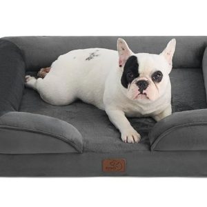 Dog Bed Medium Size Dogs dark or light grey 28x23 30 lbs- new in bag