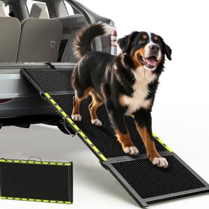 Dog Ramp for Car 67x20"- Non-Slip, 200Lbs Black