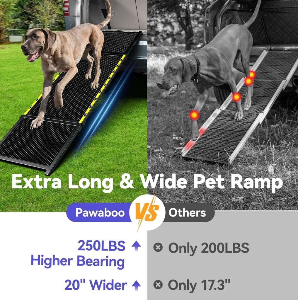Dog Ramp for Car 67x20"- Non-Slip, 200Lbs Black - Image 2