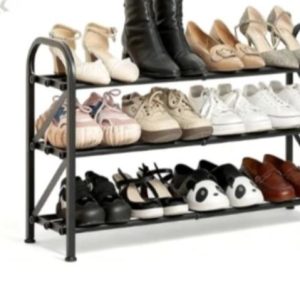 Expandable Shoe Rack, 3 tier metal shoe rack - new in box