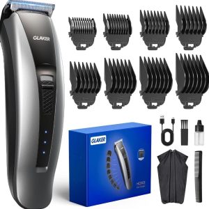 GLAKER Hair Clippers for Men Cordless 2 in 1 Hair