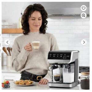 Gourmia 8-in-1 One-Touch Espresso, Cappuccino, Latte & Americano Maker with Automatic Frothing