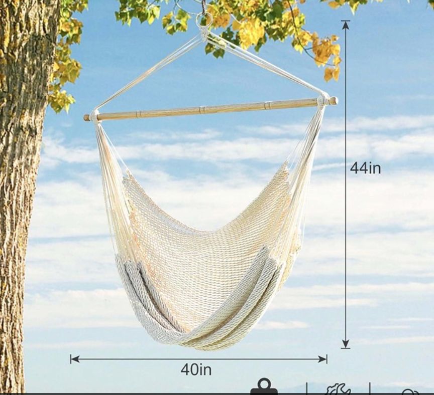 Hammocks Chair Caribbean Hanging Rope Weaving Chair with 40 - new in box - Image 2