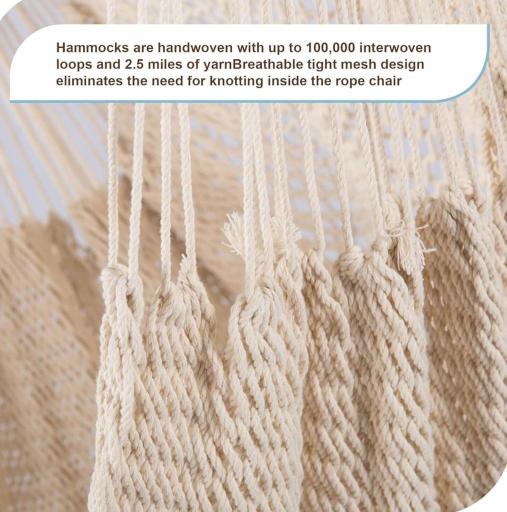 Hammocks Chair Caribbean Hanging Rope Weaving Chair with 40 - new in box - Image 3