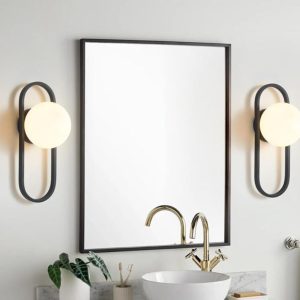 Lamp Sconces Wall Lighting with White Globe Glass set of 2 -new in box