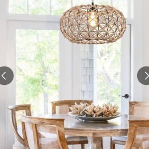 Light fixture woven pendant light fixture 17.8 inch or plug in