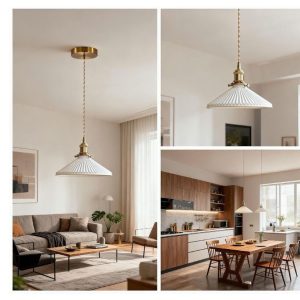 Modern Pendant Light white ceramic - new in box