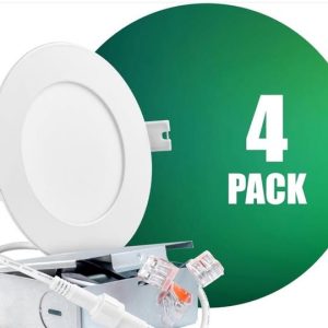 NEW-3 BOXES OF QPLUS 4Inch LED Recessed Slim Pot Light with JBox