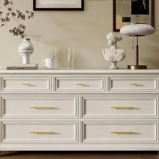 New- Goldenwarm 10pcs 96mm 3-3/4in Hole Spacing Gold Cabinet Handle Stainless Steel - Image 2