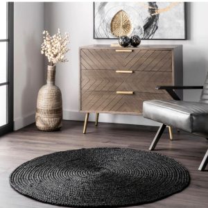 new in bag- nuLOOM Wynn Braided Indoor/Outdoor Jute Braided Rug Rug, 3' Round,