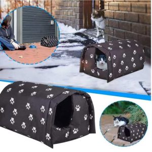 NEW- Large Outdoor Feral Cat House Winter, Foldable Waterproof Thickened Oxford Cloth Cats Shelter