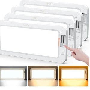 NEW-Pck4 NAOEVO RVLED Lights hardwire,1500LM 12V Interior L, E-Efficient Ceiling RV/Boat 2900-6500K