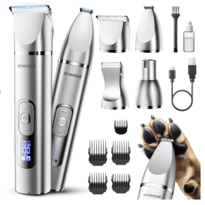 oneisall 4-in-1 Dog Grooming Kit with LCD Display