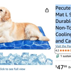 Pecute Dog Cooling Mat L 90 * 50cm, small to med- new