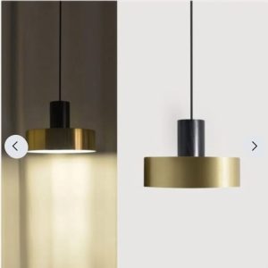 pendant gold black 10" entryway bedroom hallway island light- new in box