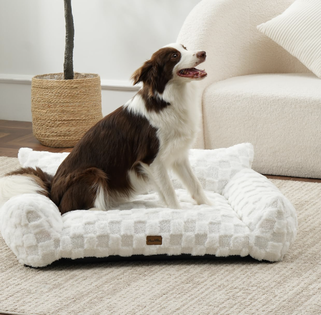 pet bed  Medium 32×24×10 Inch Up to 25lbs-white