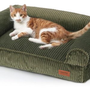 Pet couch Bed, medium size Corduroy Cozy Cat Bed- New in bag