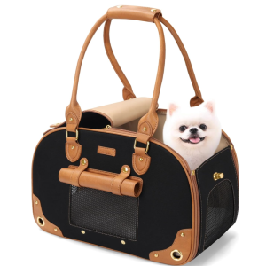 pet, dog console carrier black and brown- brand new