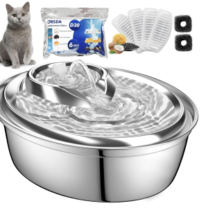 pet water fountain stainless steel cat water fountain dog water fountian - new in box