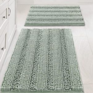 Sage Bathroom Rugs, Bath Mat Set 2 - new in bag