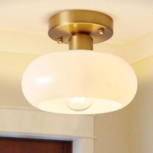 Semi Flush Mount Ceiling Light, Mid Century Modern- new in box