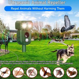 Solar Ultrasonic Animal Repeller, Outdoor
