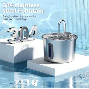 Stainless Steel Cat Fountain - 2.2L- new in box