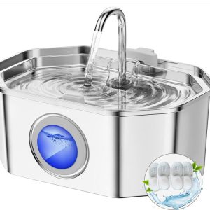 Stainless Steel Cat Water Fountain, 110oz/3.2L - new in box