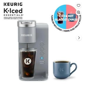 Keurig K-Iced Essentials Single Serve K-Cup Pod Coffee Maker grey- new in box