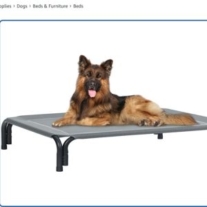 Elevated Outdoor Dog XLarge  grey Bed - new in box