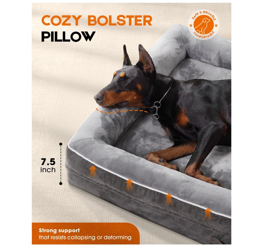 Large dog bed 36x27 50lbs dark gray - new in box - Image 3