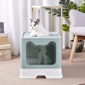Cat Litter Box with Lid, Large-Panghuhu88 Foldable green- new in box