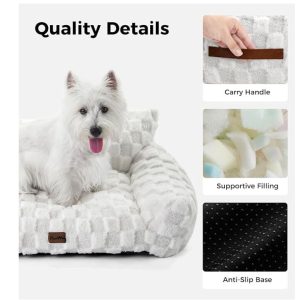 pet bed  Medium 32×24×10 Inch Up to 25lbs-white