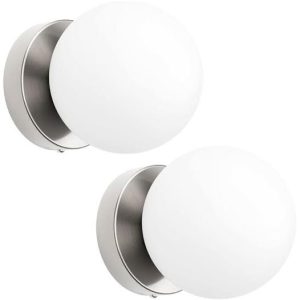 Wall light sconces 2 brushed nickel sconces mid century wall light vintage wall lights new in box