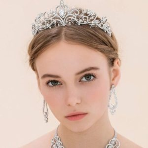 ZOCONE Rhinestone Bridal Tiara 2 Pack Crown - new