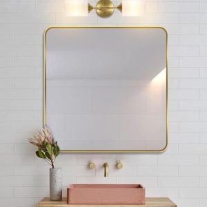 2-Lights Gold Wall Sconce with White Cylinder- brand new