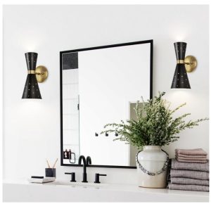 Black Wall Sconce Mid Century Modern Sconce Wall