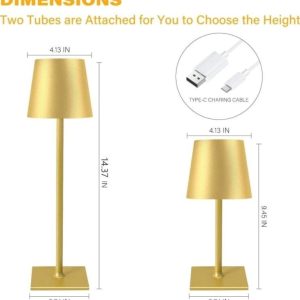 Cordless Table Lamps, 3 Colors- new in box